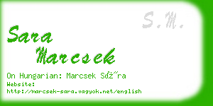 sara marcsek business card